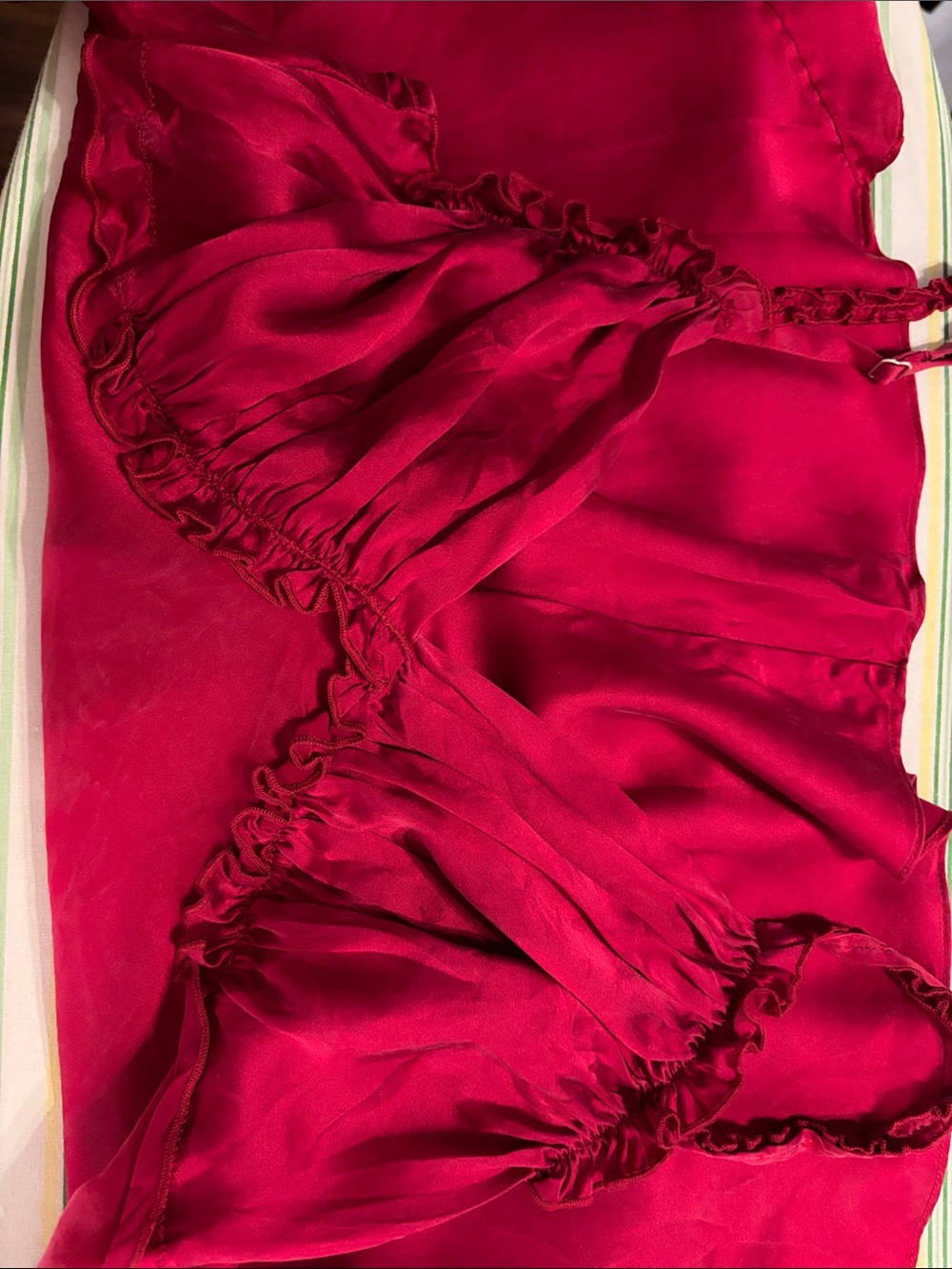 Soma Deep Wine Red Silk Nightgown - Picture 7 of 7